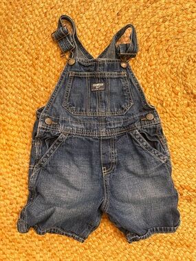 OshKosh Denim Short Overalls 4T Classic Bib Shortalls (unisex)